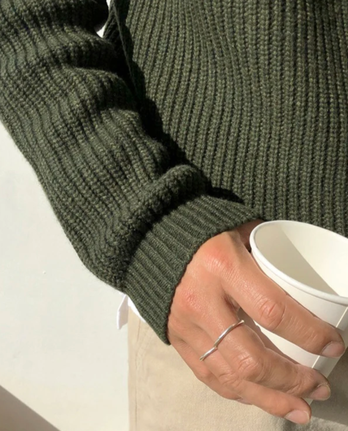 Women's Ribbed Sweater | Crew Neck Knit