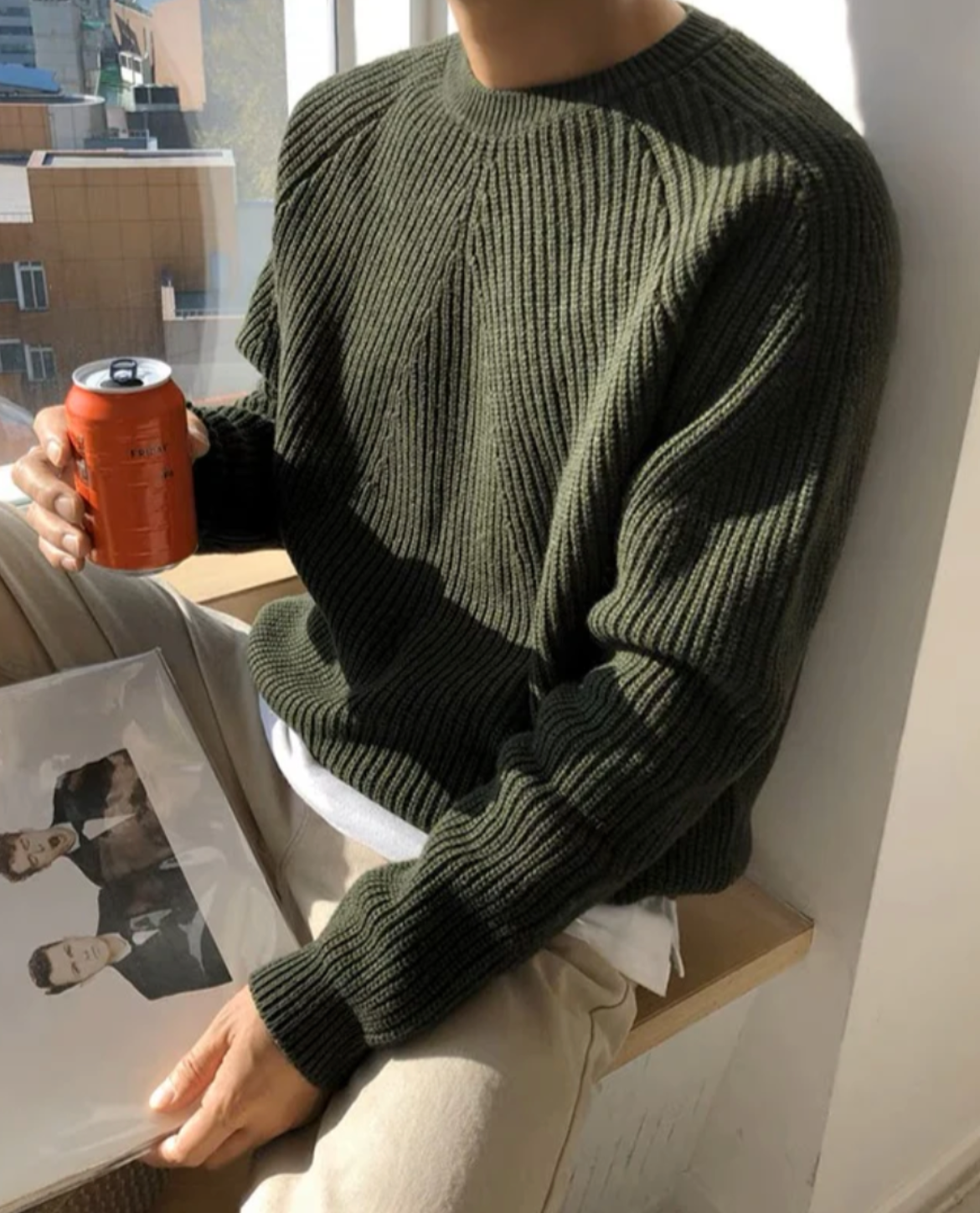 Women's Ribbed Sweater | Crew Neck Knit