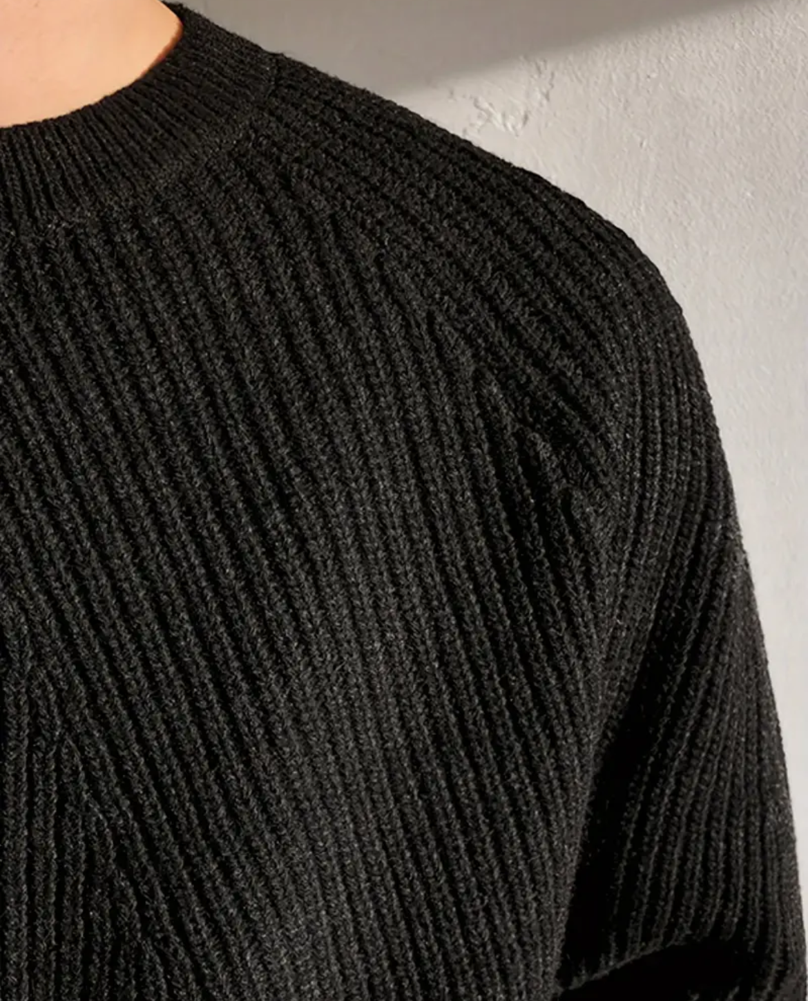 Women's Ribbed Sweater | Crew Neck Knit