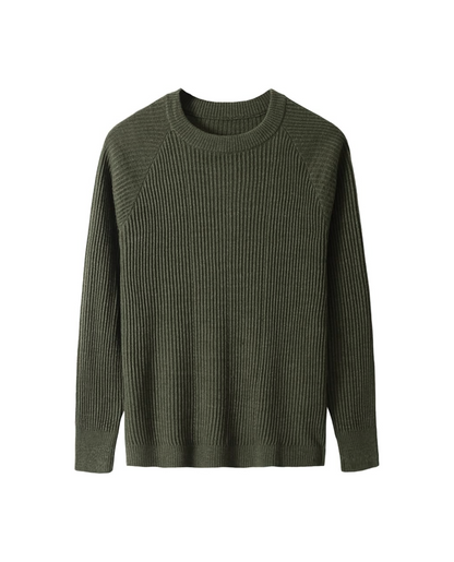 Women's Ribbed Sweater | Crew Neck Knit
