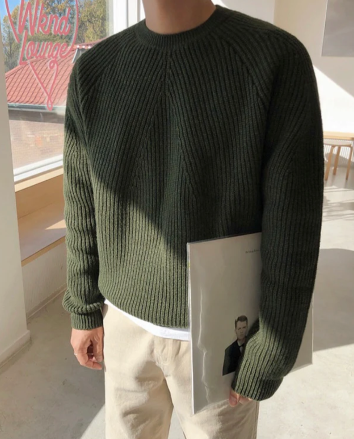 Women's Ribbed Sweater | Crew Neck Knit