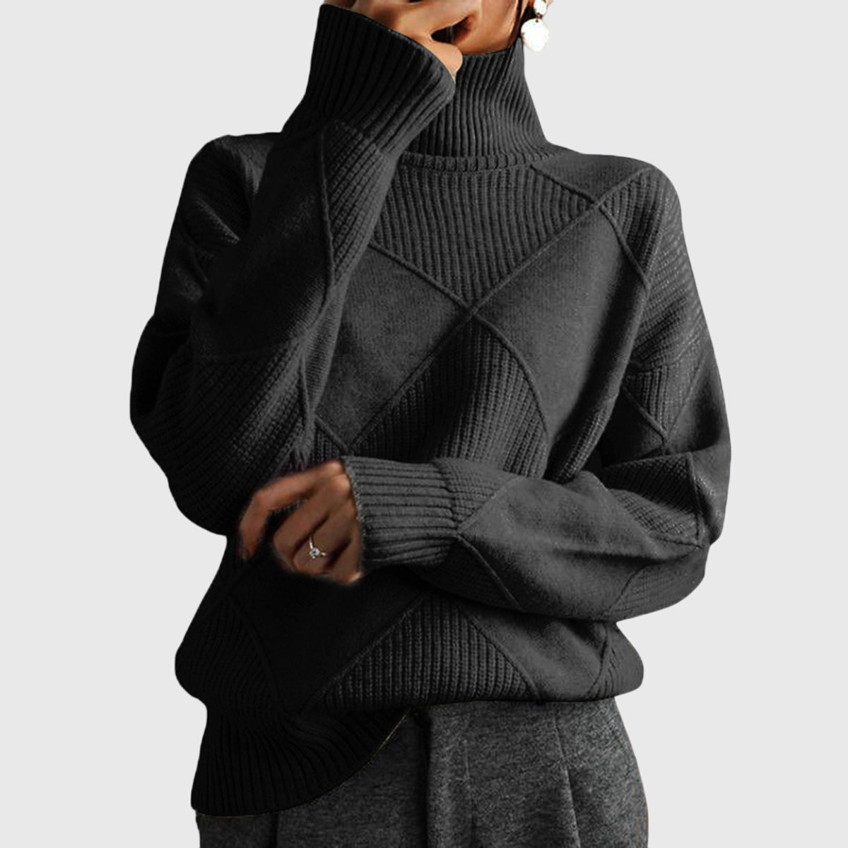 Women's Roll Neck Jumper | Cosy & Warm Knit