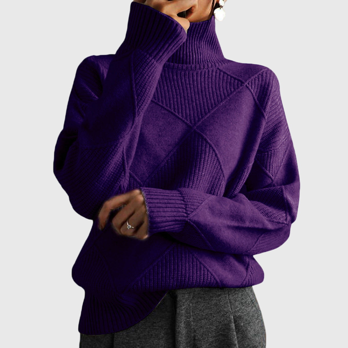 Women's Roll Neck Jumper | Cosy & Warm Knit