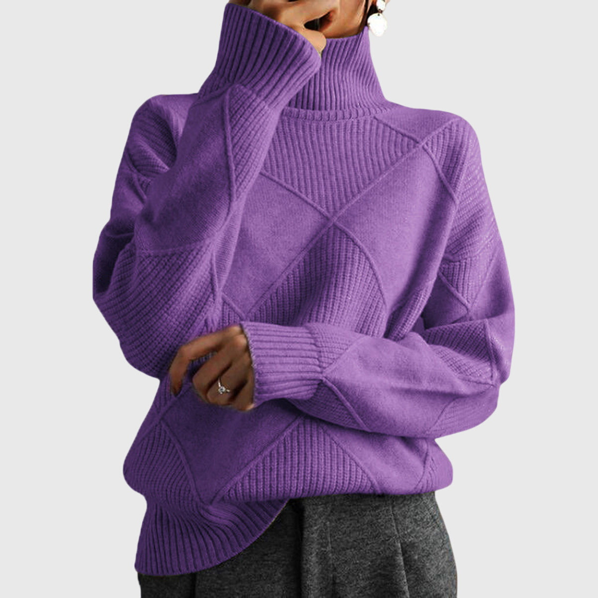Women's Roll Neck Jumper | Cosy & Warm Knit