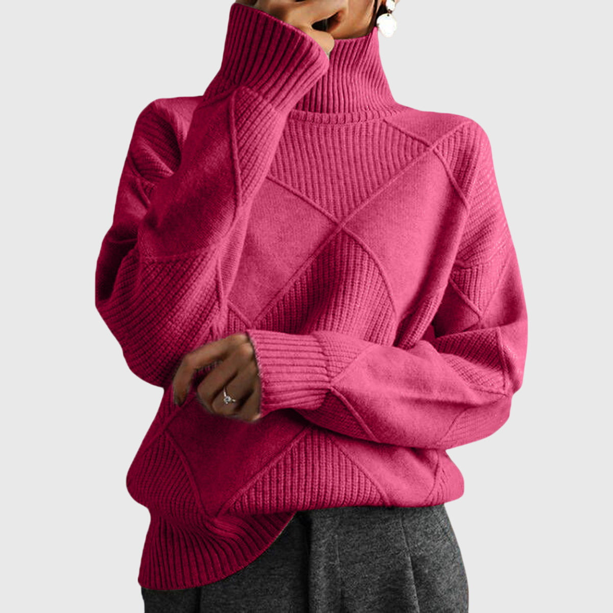 Women's Roll Neck Jumper | Cosy & Warm Knit