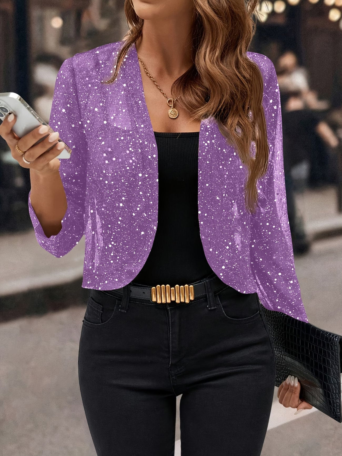 Women's Sequin Cardigan Jacket | Glitter Sparkle Design