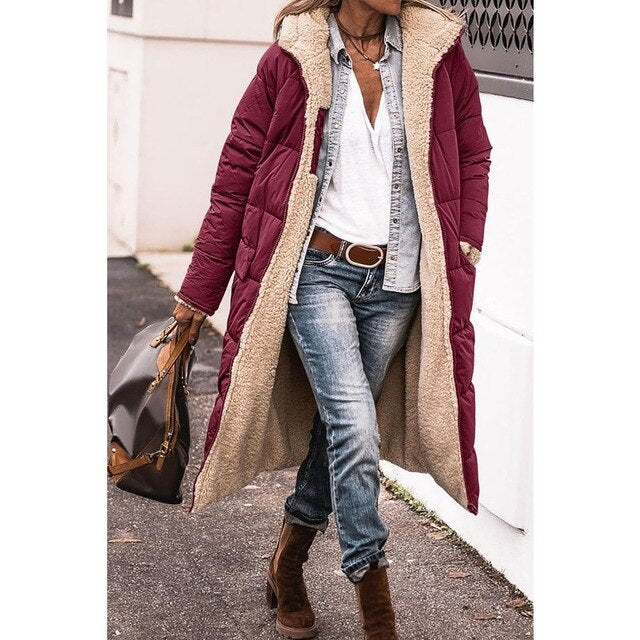 Women's Sherpa Hoodie Jacket | Reversible & Hooded