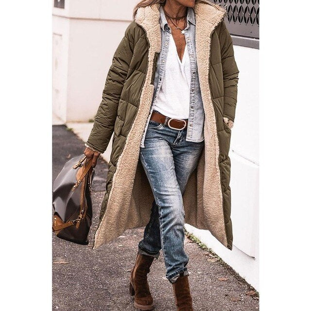 Women's Sherpa Hoodie Jacket | Reversible & Hooded