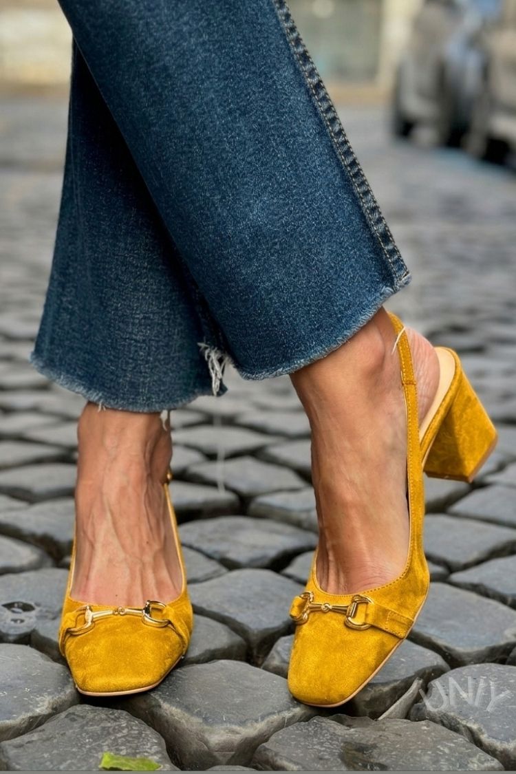 Women's Slingback Heels | Pointed Toe & Block Heel