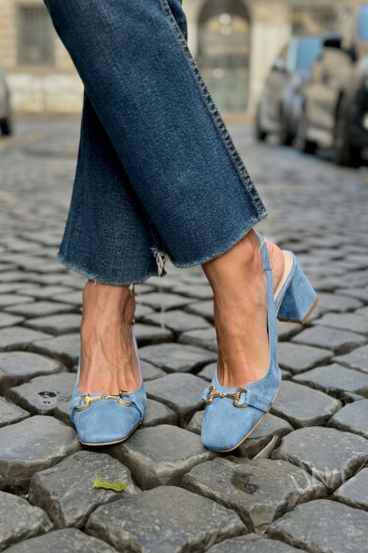 Women's Slingback Heels | Pointed Toe & Block Heel