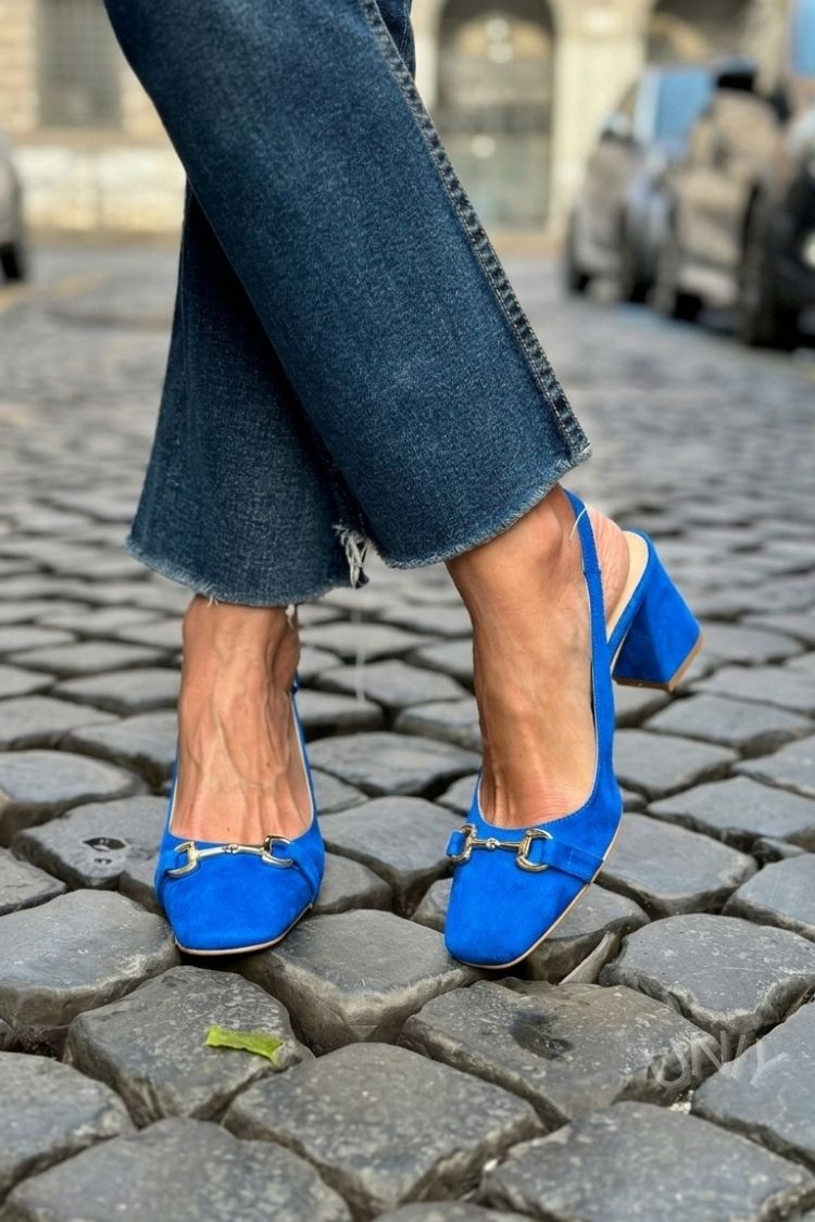 Women's Slingback Heels | Pointed Toe & Block Heel
