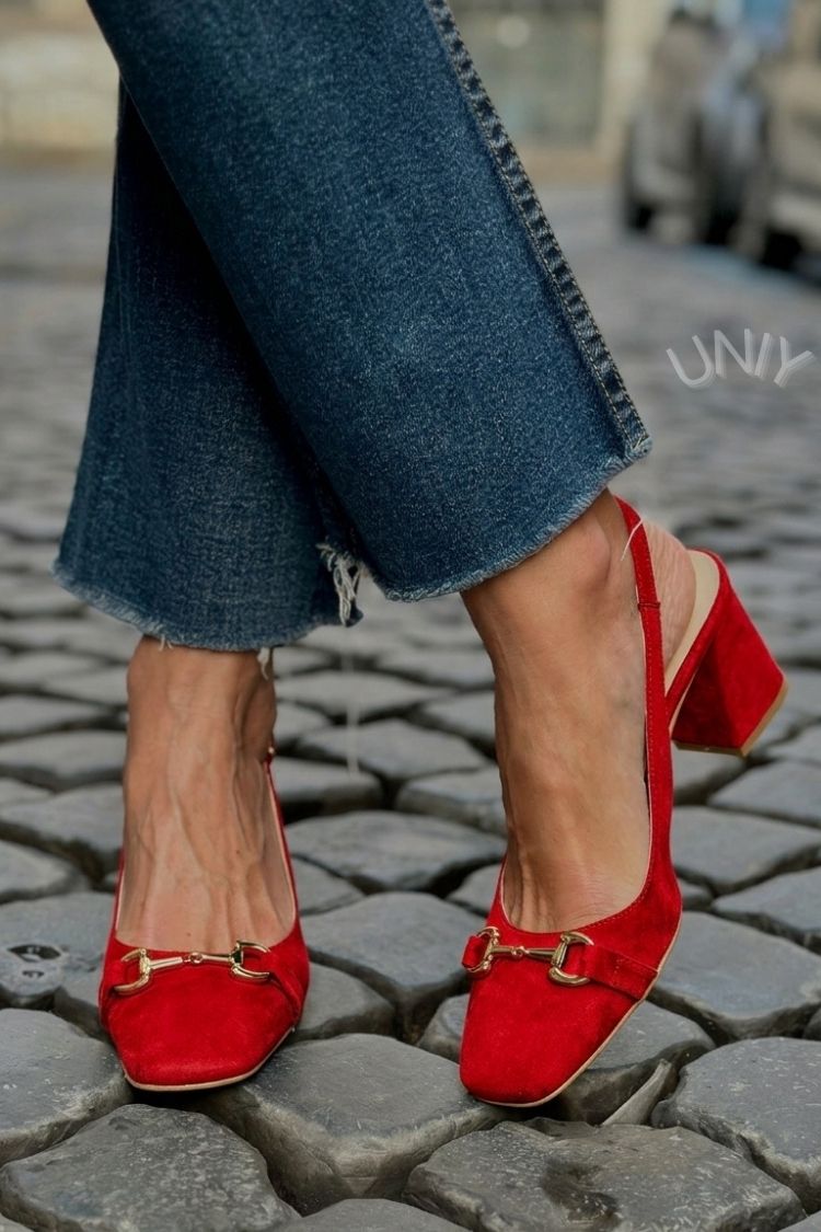 Women's Slingback Heels | Pointed Toe & Block Heel