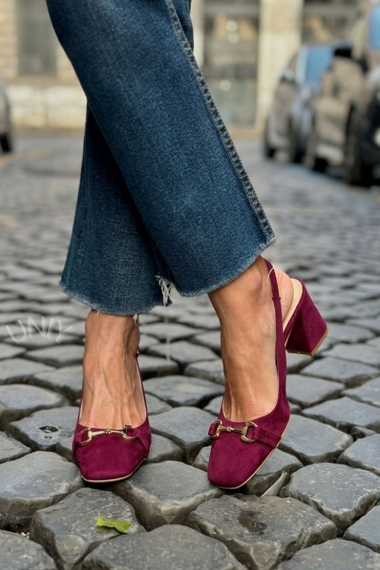 Women's Slingback Heels | Pointed Toe & Block Heel