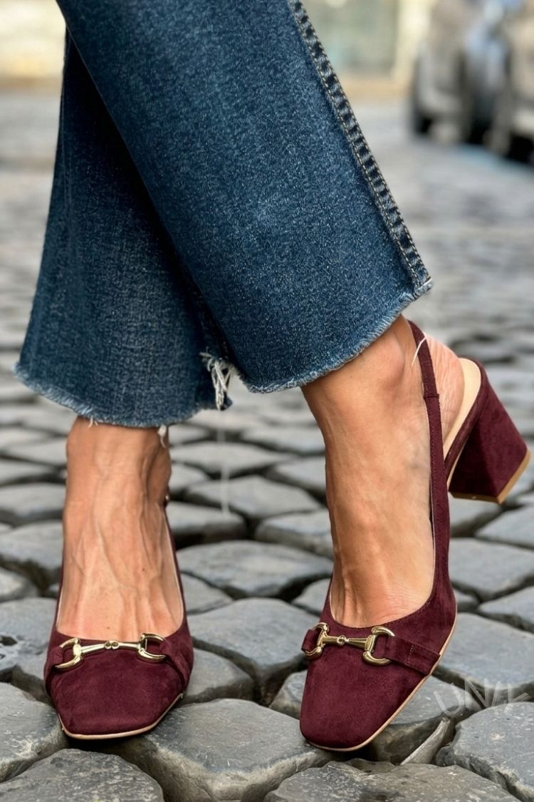 Women's Slingback Heels | Pointed Toe & Block Heel