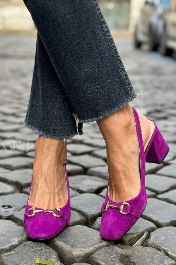 Women's Slingback Heels | Pointed Toe & Block Heel
