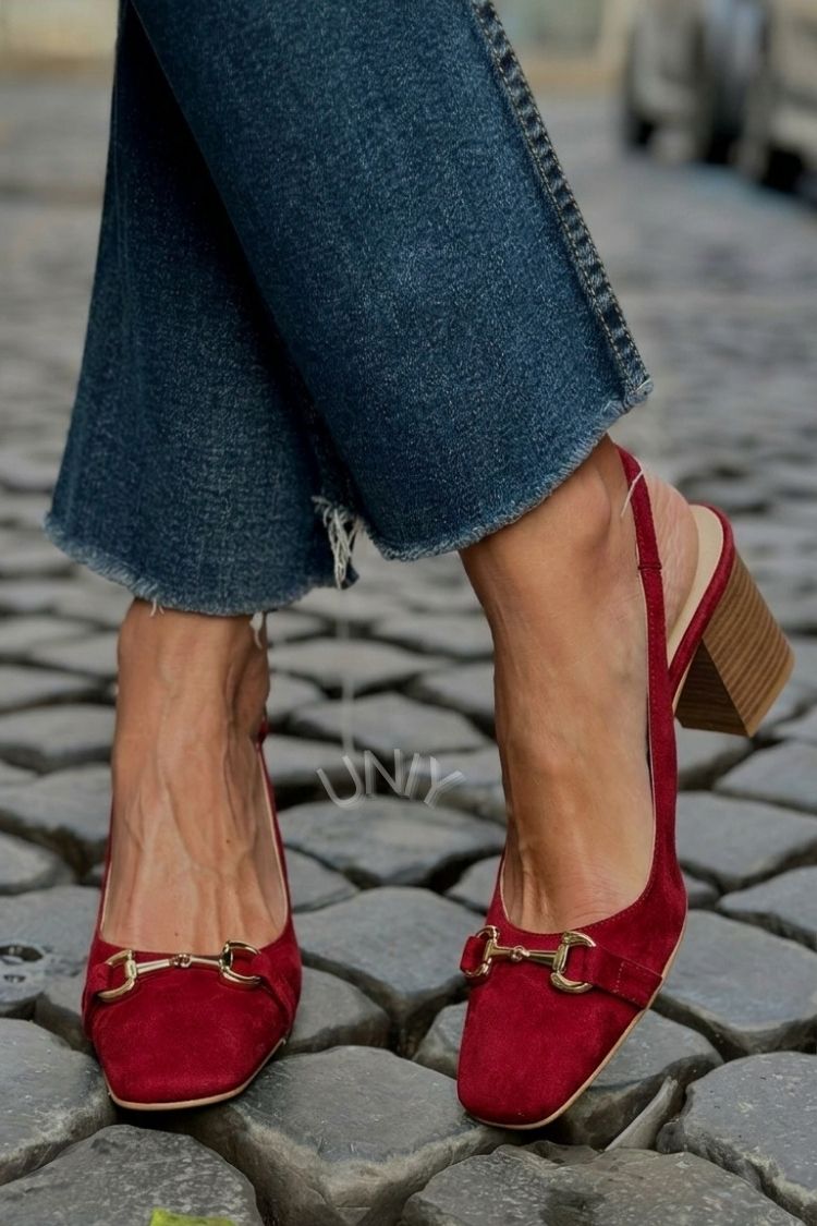 Women's Slingback Heels | Pointed Toe & Block Heel