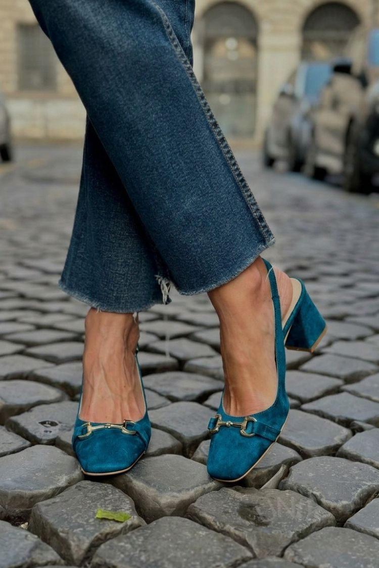 Women's Slingback Heels | Pointed Toe & Block Heel