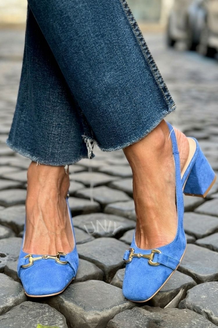 Women's Slingback Heels | Pointed Toe & Block Heel