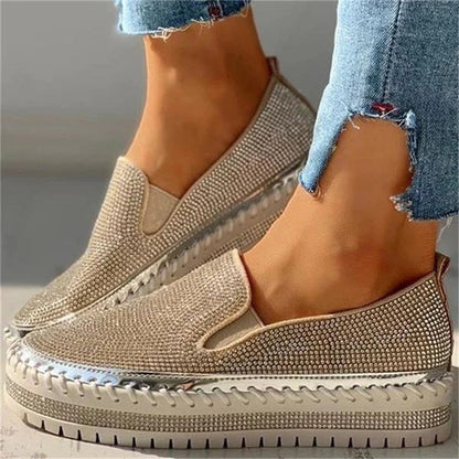 Women's Slip On Shoes | Diamante & Platform Sole