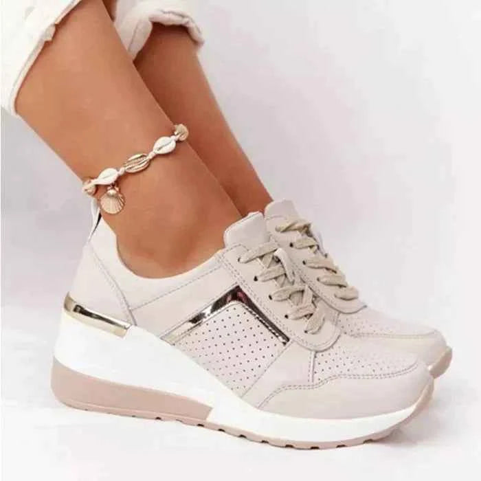 Women's Sneakers | Wedge Sole & Lace Up