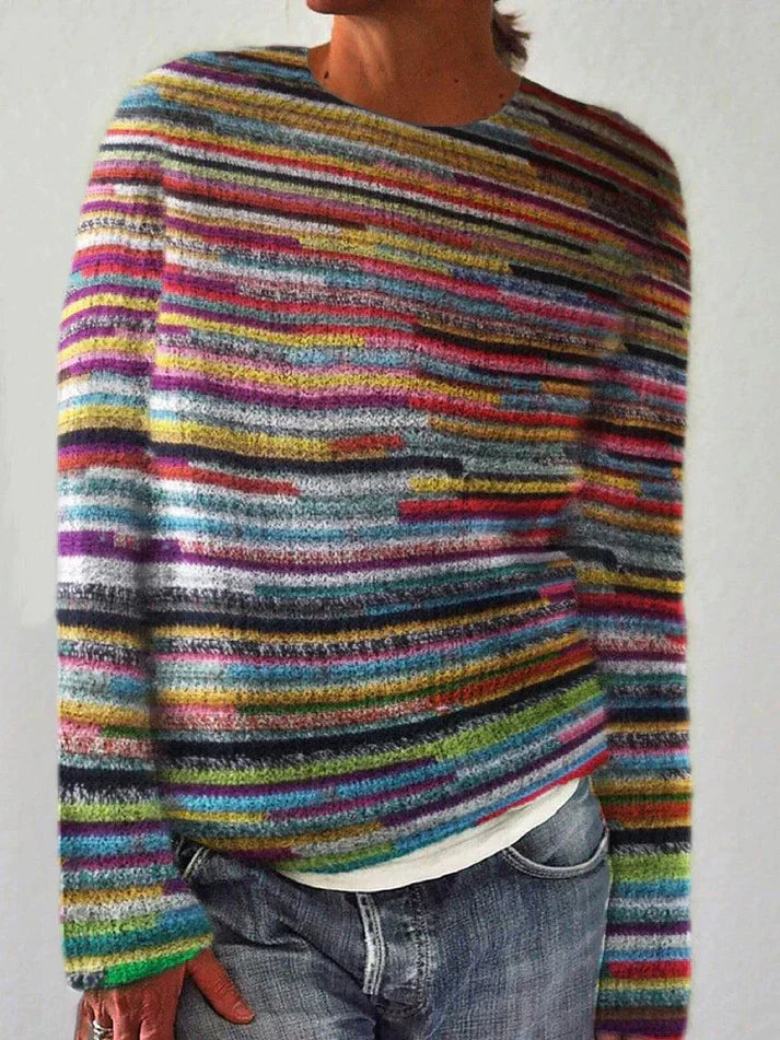Women's Striped Sweater | Long Sleeve & Elegant Design