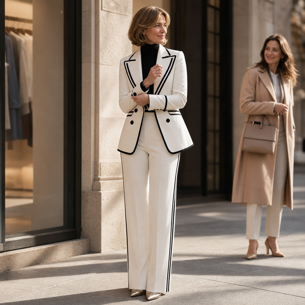 Women's Suit Set | Double-Breasted & Wrinkle Resistant