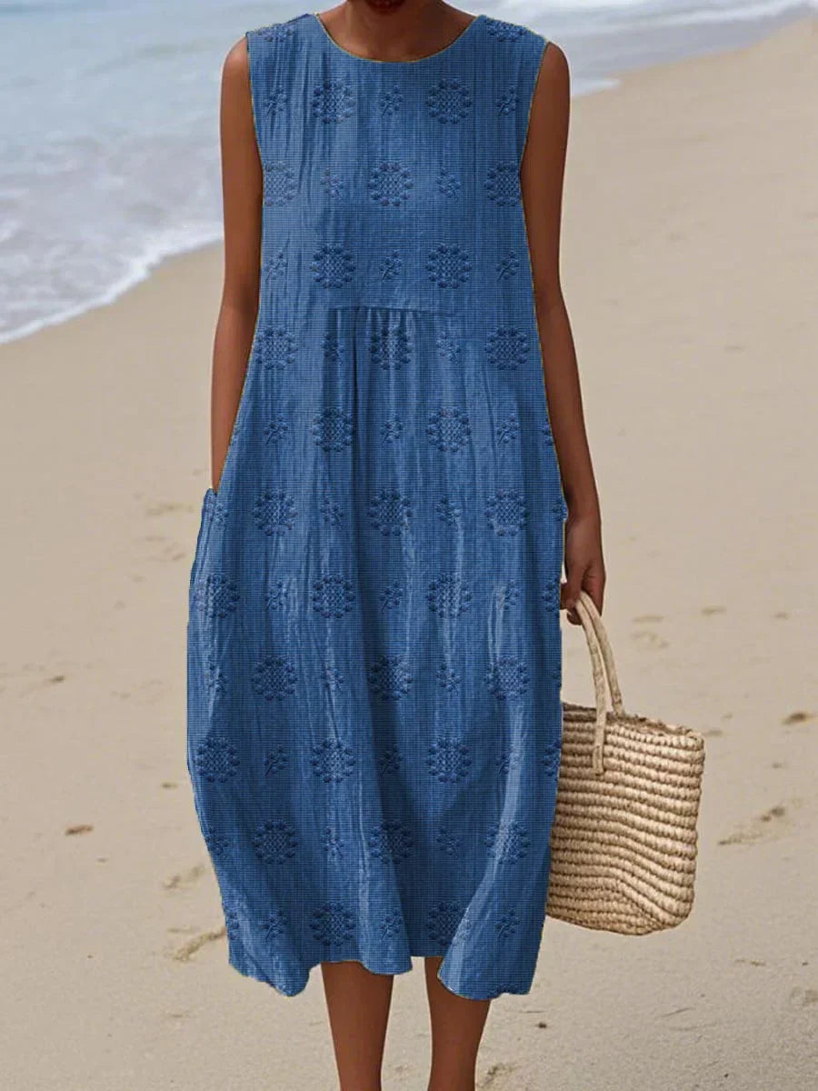 Women's Summer Midi Dress | Sleeveless & Relaxed Holiday Style