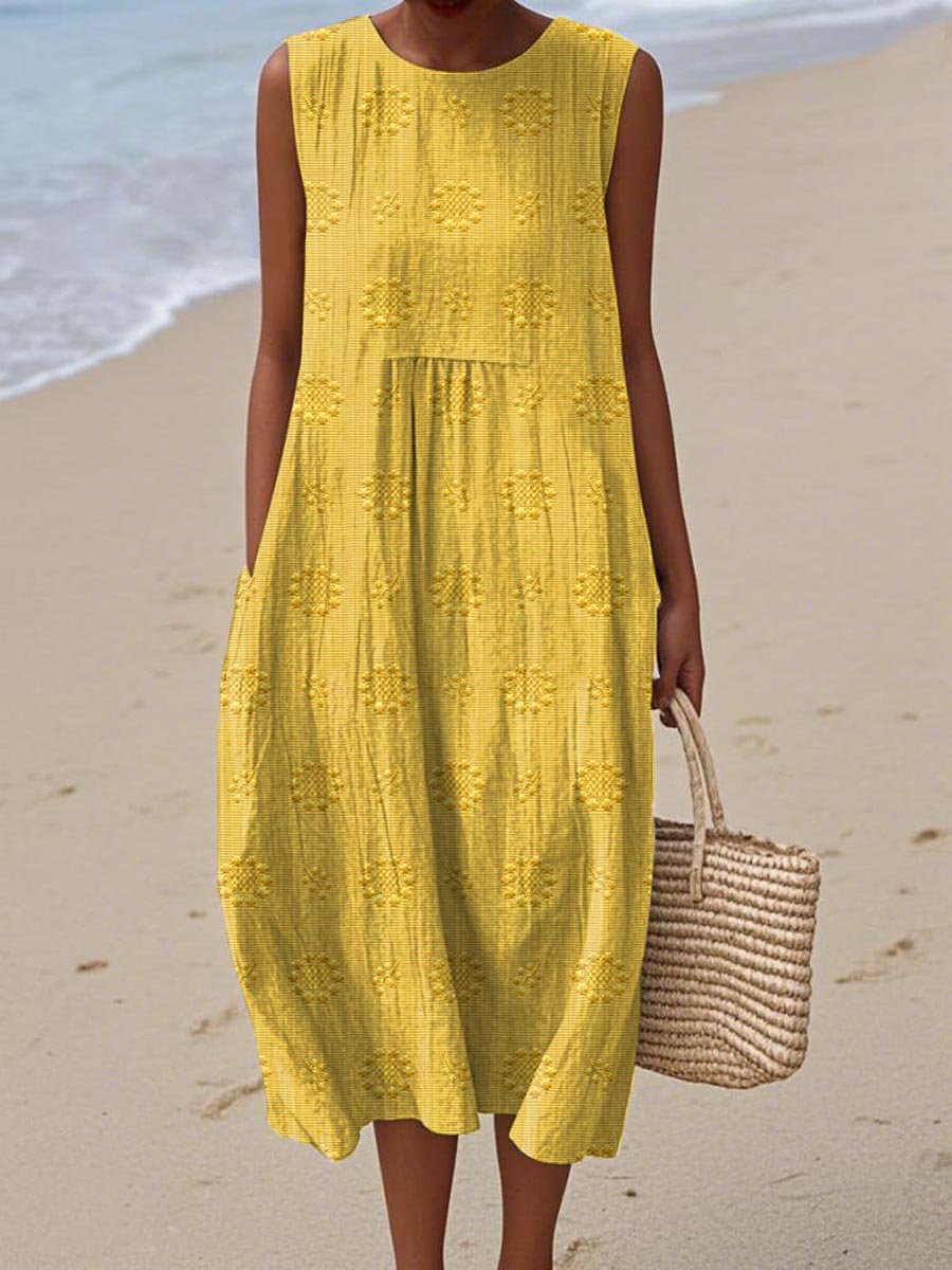 Women's Summer Midi Dress | Sleeveless & Relaxed Holiday Style