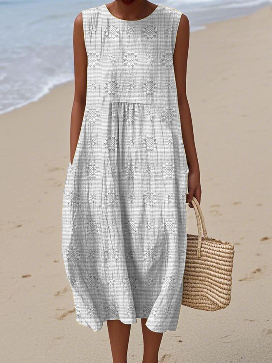 Women's Summer Midi Dress | Sleeveless & Relaxed Holiday Style