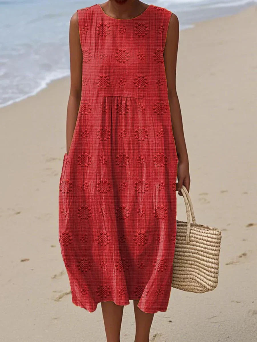 Women's Summer Midi Dress | Sleeveless & Relaxed Holiday Style
