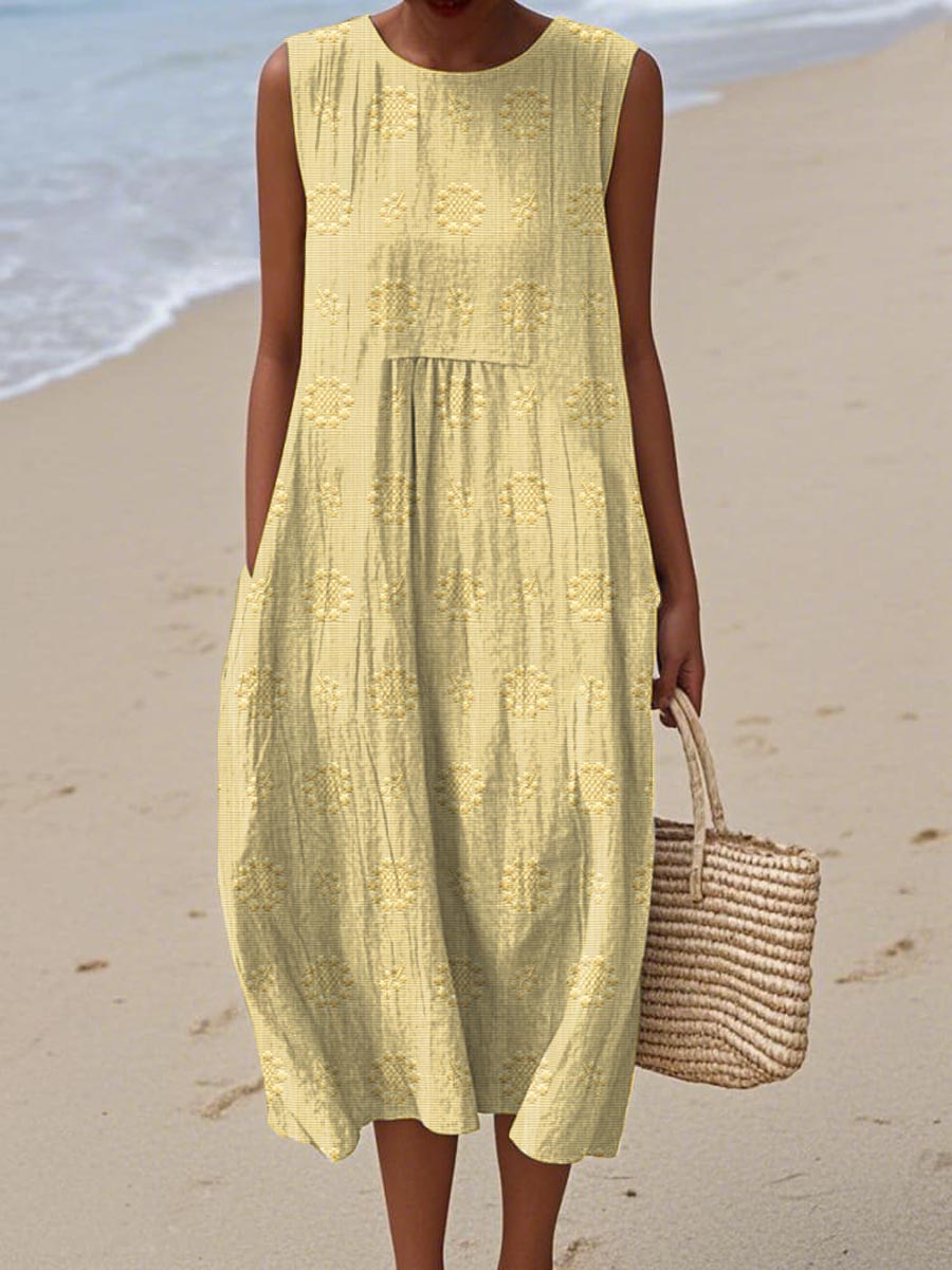 Women's Summer Midi Dress | Sleeveless & Relaxed Holiday Style