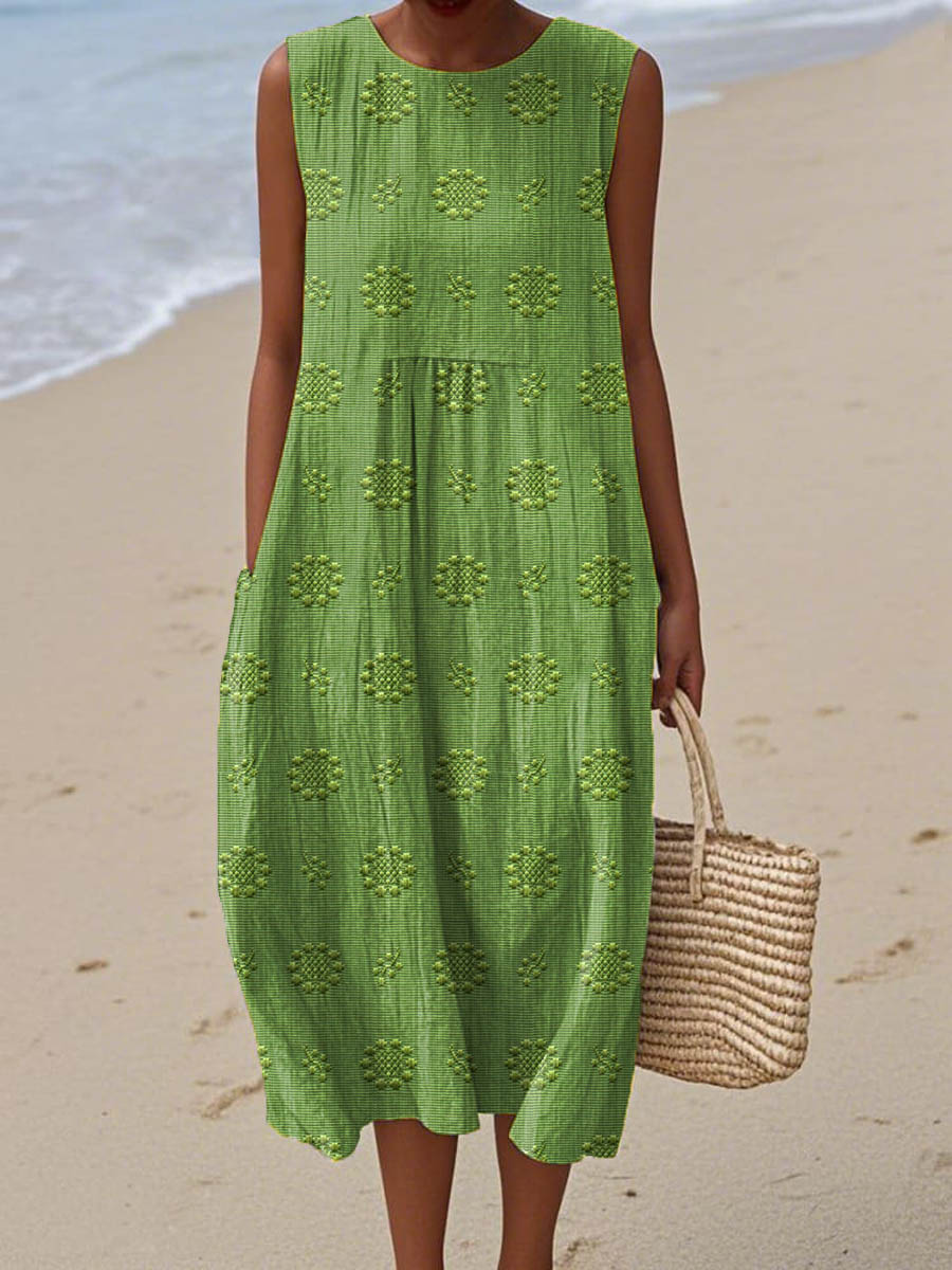 Women's Summer Midi Dress | Sleeveless & Relaxed Holiday Style