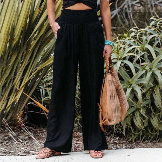 Women's Summer Pants | Elastic Waist & Breathable