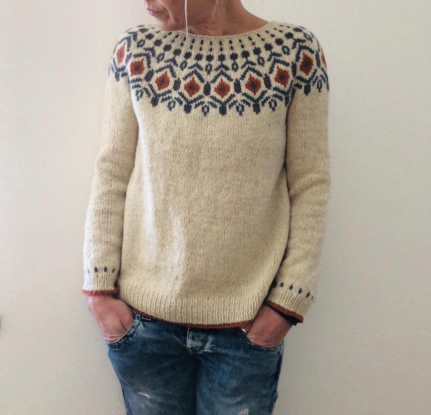 Women's Sweater | Autumn Collar Pattern & Cosy Comfort