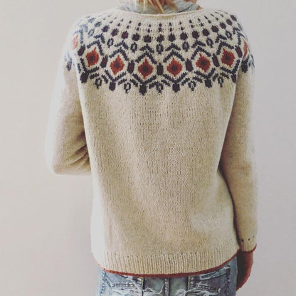 Women's Sweater | Autumn Collar Pattern & Cosy Comfort