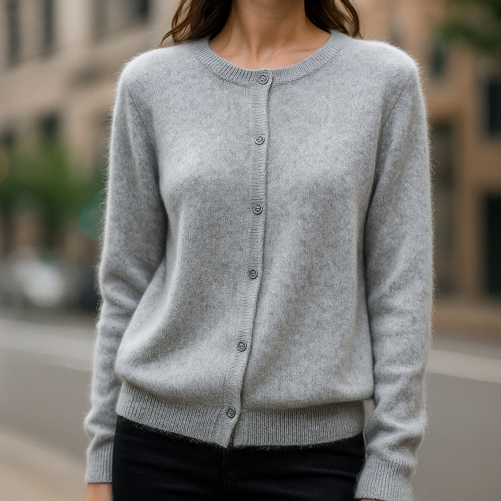 Women's Sweater | Round Neck Button Front