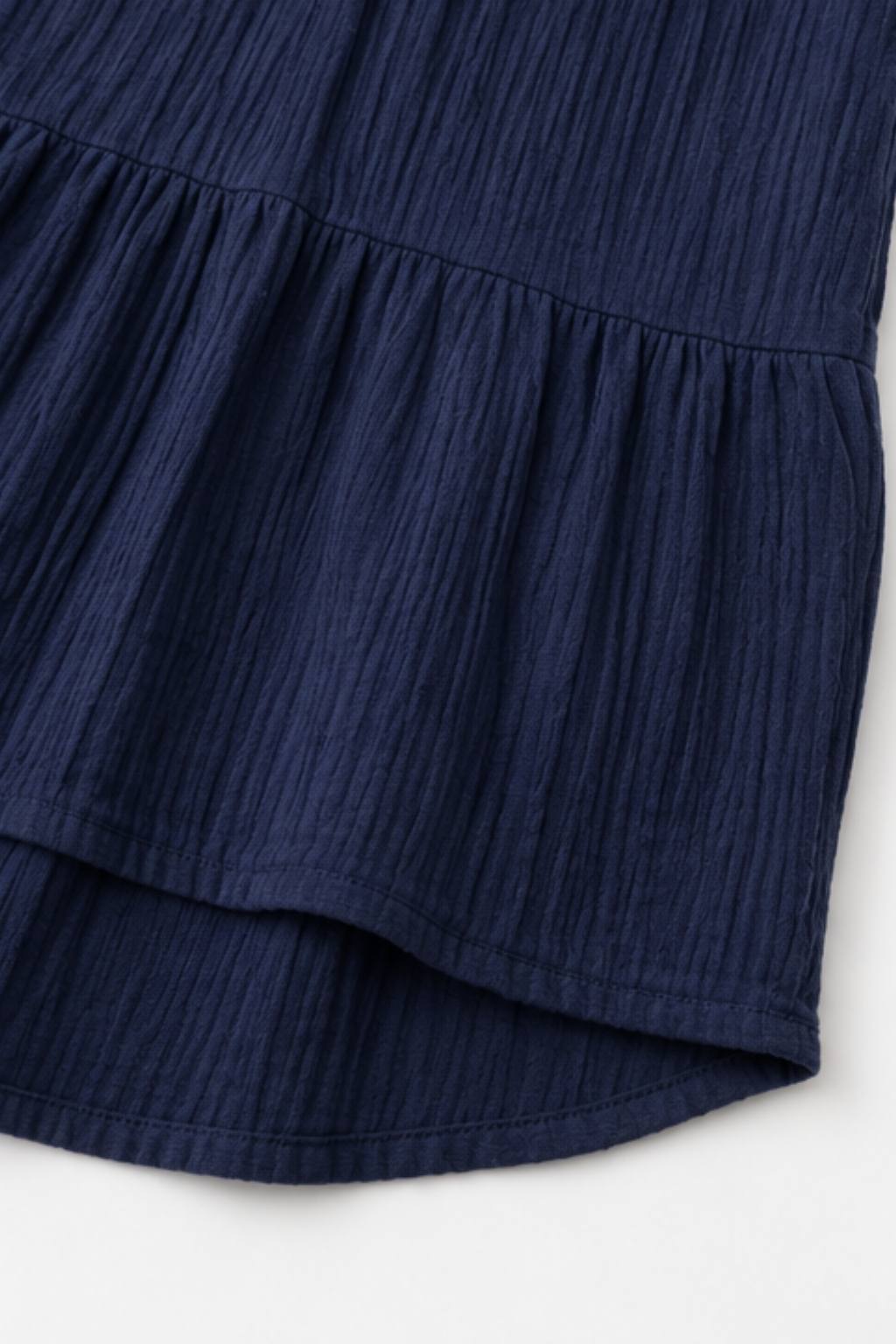 Women's Tiered Tunic Top | Crinkle Texture & Easy Care