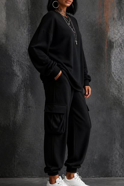 Women's Top & Cargo Pants Set | Matching Set & All-Day Comfort