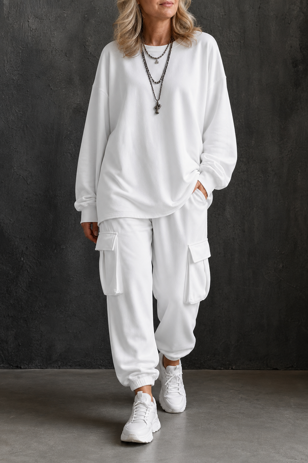 Women's Top & Cargo Pants Set | Matching Set & All-Day Comfort