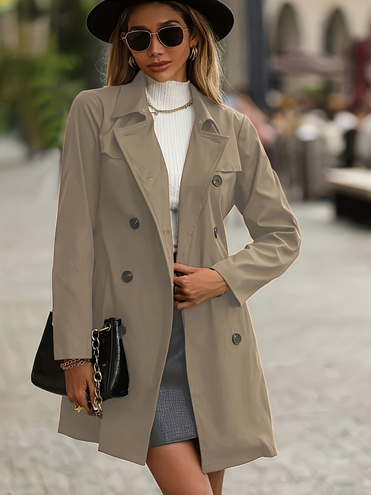 Women's Trench Coat | Belted & Double-Breasted Design