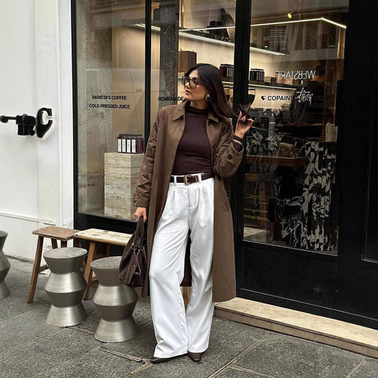 Women's Trench Coat | Belted & Relaxed Fit