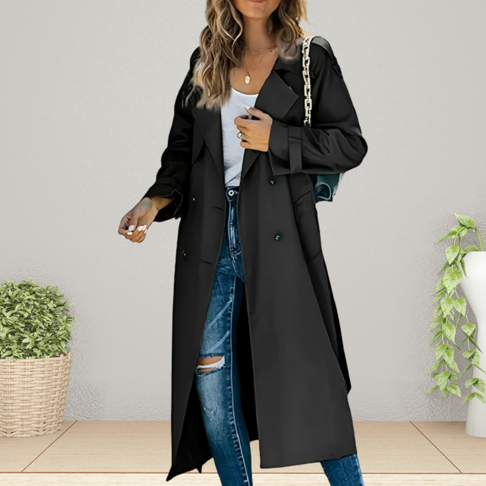 Women's Trench Coat | Double-Breasted & Belted