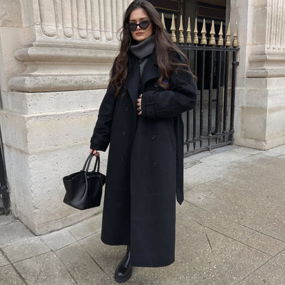 Women's Trench Coat | Double-Breasted & Longline