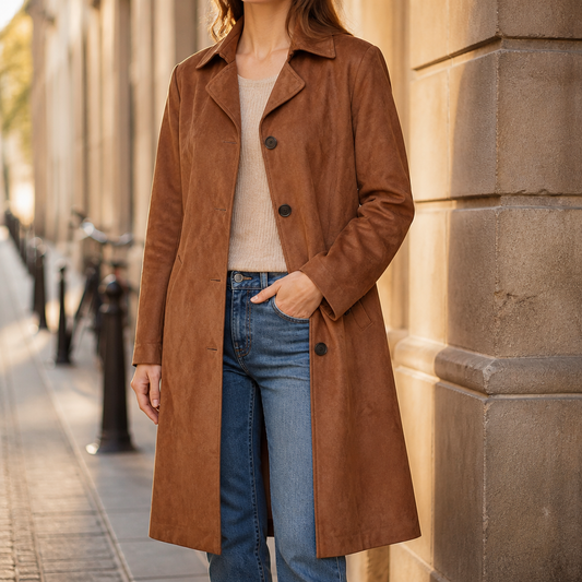 Women's Trench Coat | Long Line & Soft Drape