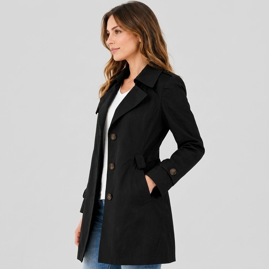 Women's Trench Coat | Tailored Fit & Notch Lapel