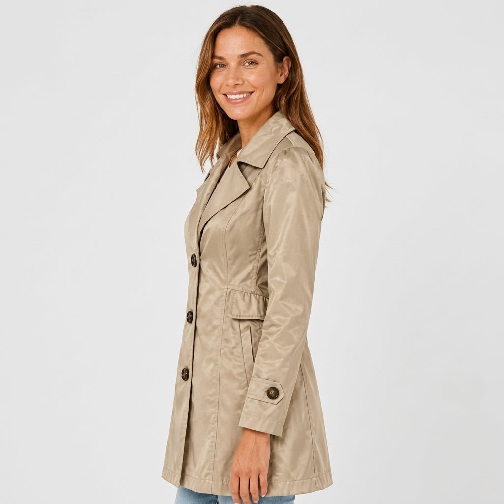 Women's Trench Coat | Tailored Fit & Notch Lapel