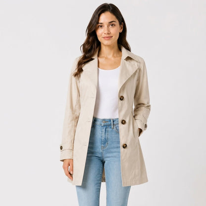 Women's Trench Coat | Tailored Fit & Notch Lapel