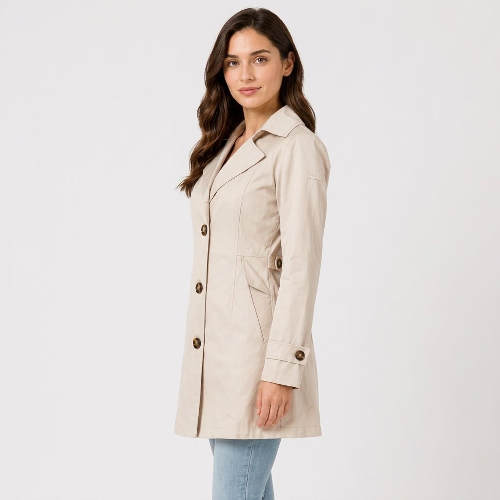 Women's Trench Coat | Tailored Fit & Notch Lapel