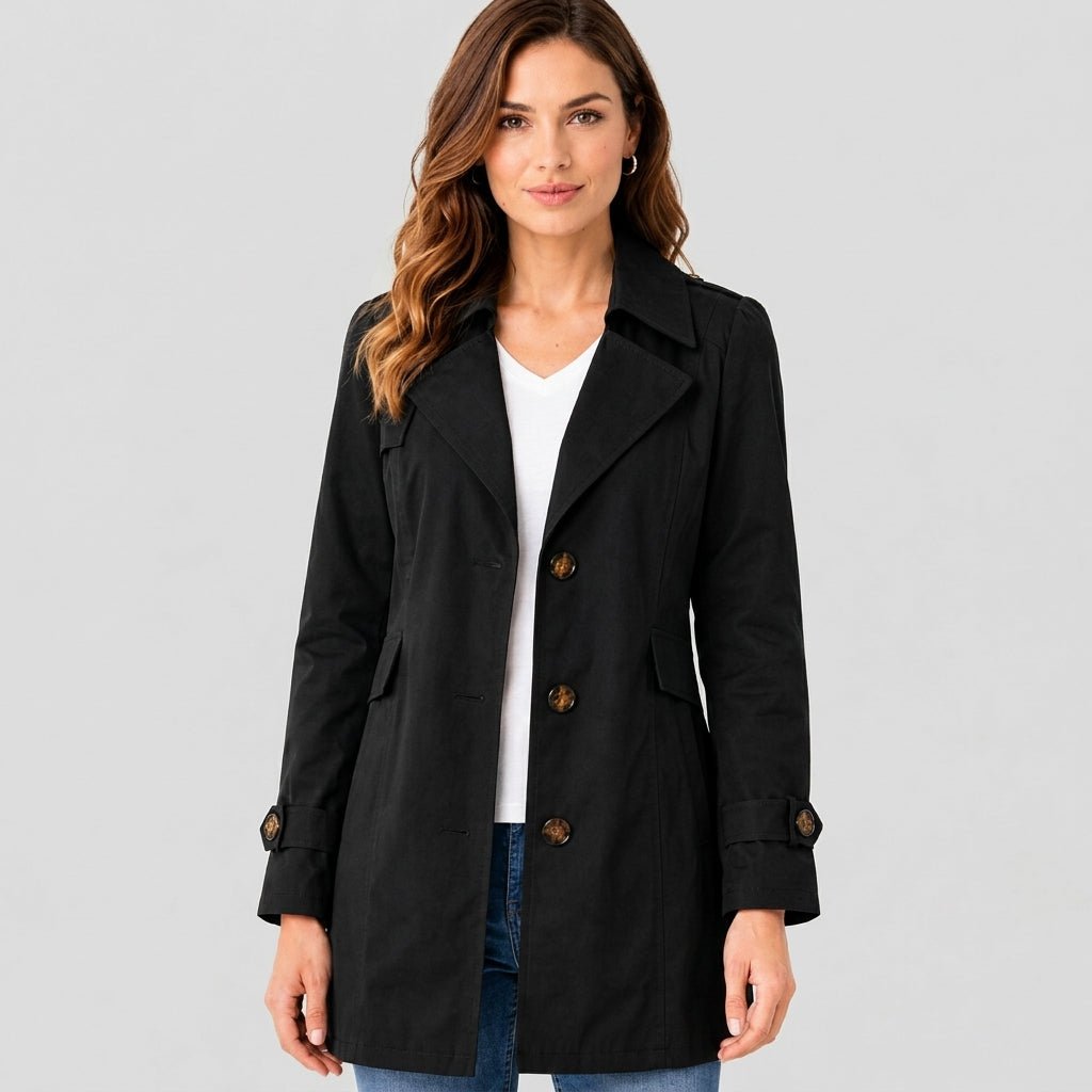Women's Trench Coat | Tailored Fit & Notch Lapel