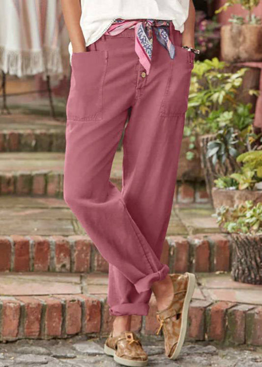 Women's Trousers | Button Front Tapered Fit